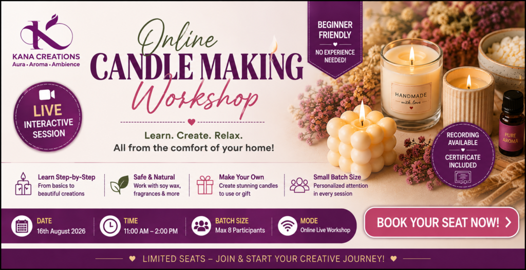 online candle making course kana creations